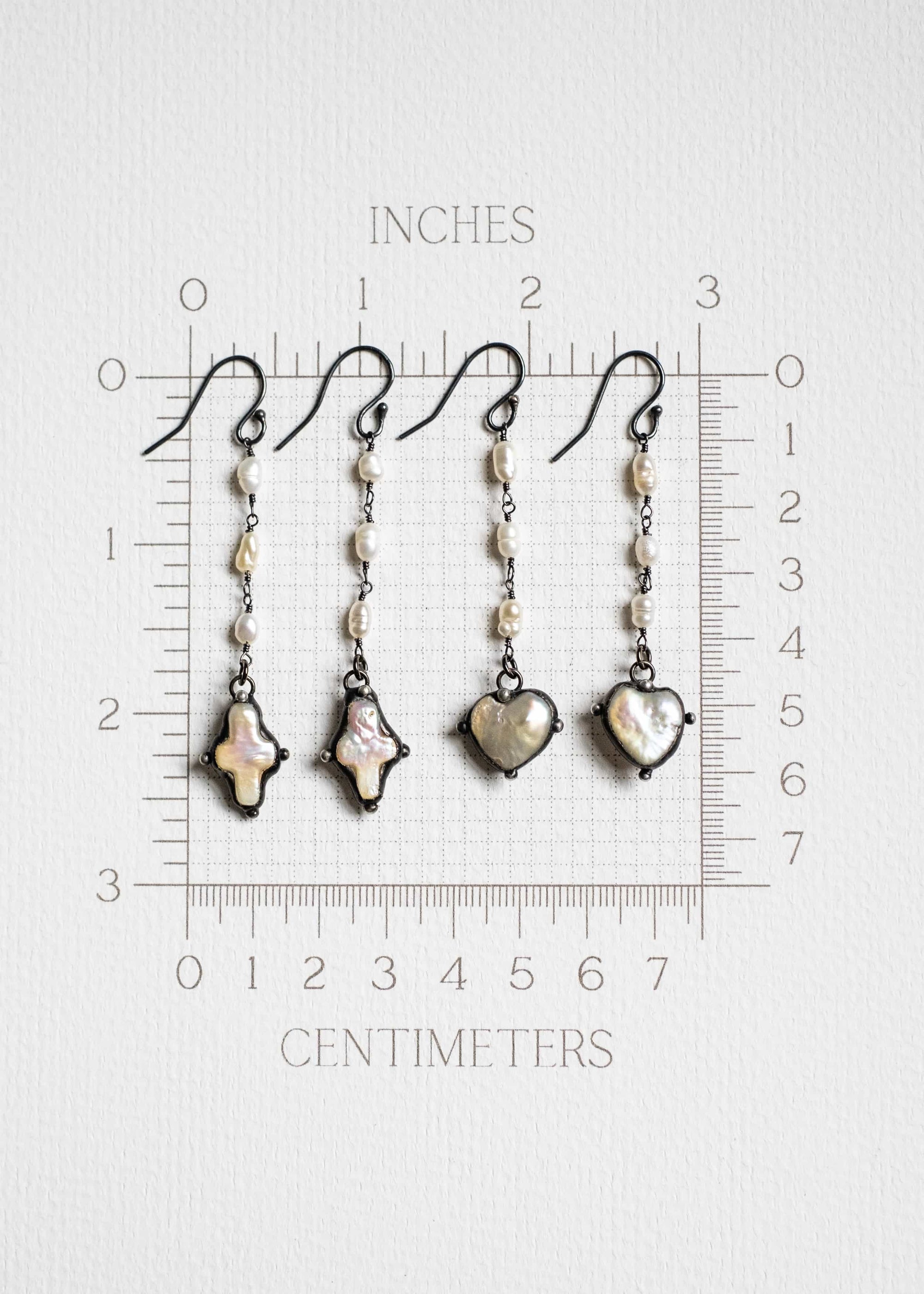 Vintage Pearl Rosary Earrings by Atelier 363, photo e